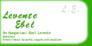 levente ebel business card